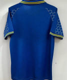 1998 Ukraine Away Blue Retro Fans Soccer Jersey