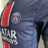 CHAMPIONS 2024/25 PSG Home Blue Player Version Soccer Jersey “带星”