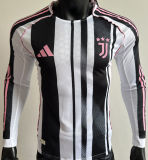 2025/26 JUV Home Player Version Long Sleeve Soccer Jersey