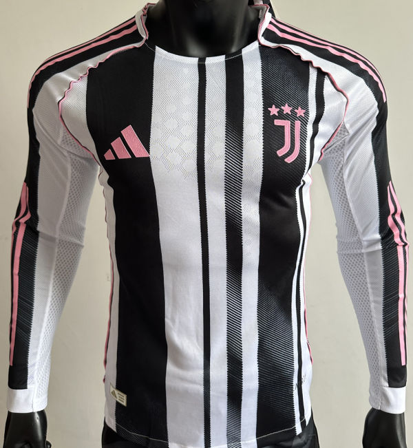 2025/26 JUV Home Player Version Long Sleeve Soccer Jersey