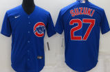 Chicago Cubs SUZUKI #27 Blue Baseball Jersey