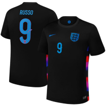 RUSSO #9 England Away Black Fans Soccer Jersey 2025/26 ★★
