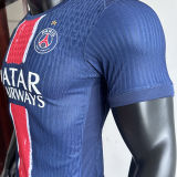 Copy 2024/25 PSG Home Blue Champion Style Player Version Soccer Jersey 前后带星塔
