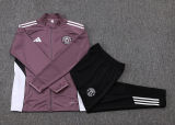 2025/26 M Utd Grey Purple Jacket Tracksuit