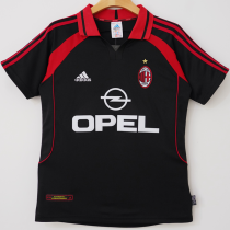 2000/2001 AC Milan Away Black Retro Soccer Jersey
