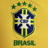 2012/13 Brazil Home Yellow Retro Soccer Jersey