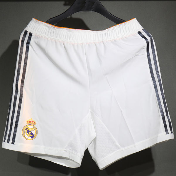 2013/2014 RM Home White Retro Player Version Shorts Pants 球员版