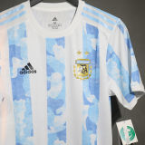 2021 Argentina Home Player Version Retro Soccer Jersey