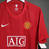 2007/08 M Utd Home Retro Player Version Soccer Jersey 球员版