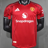 2025/26 M Utd Home Red Player Version Soccer Jersey