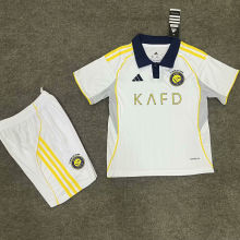 2024/25 Al Nassr 4TH White Kids Soccer Jersey