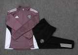 2025/26 M Utd Grey Purple Sweater Tracksuit