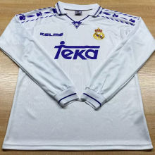 1996/1997 RM White Home Retro Long Sleeve Soccer Jersey