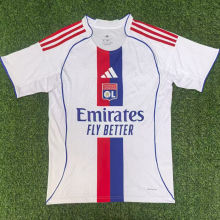 2025/26 Lyon Home White Fans Soccer Jersey