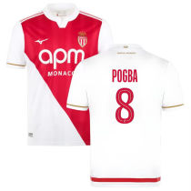 POGBA #8 Monaco Home Fans Soccer Jersey 2025/26 League Font 联赛字体