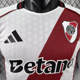2025/26 River Plate Home White Player Version Long Sleeve Jersey 长袖