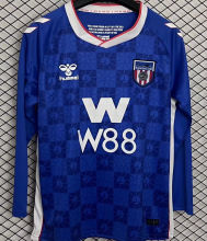 2025/26 Sunderland Away Blue Long Sleeve Soccer Jersey