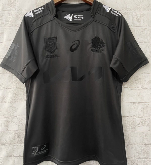 2025/26 Brisbane Broncos Black Rugby Shirt  野马