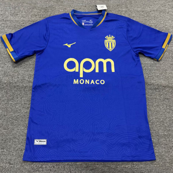 2025/26 Monaco Away Blue Fans Soccer Jersey