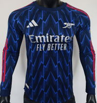2025/26 ARS Away Blue Player Version Long Sleeve Soccer Jersey