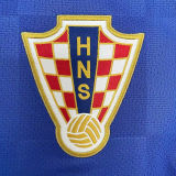 2010 Croatia Away Royal Blue Retro Soccer Jersey