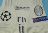 2015/2016 RM White Home Retro Long Sleeve Soccer Jersey