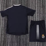 2004/05 RM Away Black  Retro Kids Soccer Jersey
