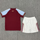 2025/26 Aston Villa Home Kids Soccer Jersey