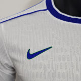 1998 Brazil White Retro Player Version Soccer Jersey 球员版