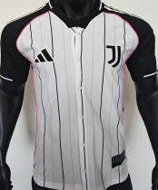 2025/26 JUV White Baseball Player Version T-Shirt  硅胶版