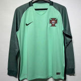 2016 Portugal Away Retro Long Sleeve Soccer Jersey