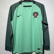 2016 Portugal Away Retro Long Sleeve Soccer Jersey