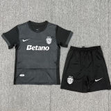 2025/26 Sporting Lisbon Away Black Kids Soccer Jersey 里斯本