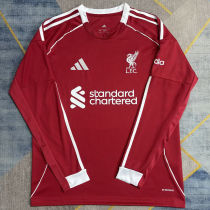 2025/26 LFC Home Red Fans Long Sleeve Soccer Jersey