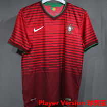 2014 Portugal Home Red Retro Player Version Soccer Jersey 球员版