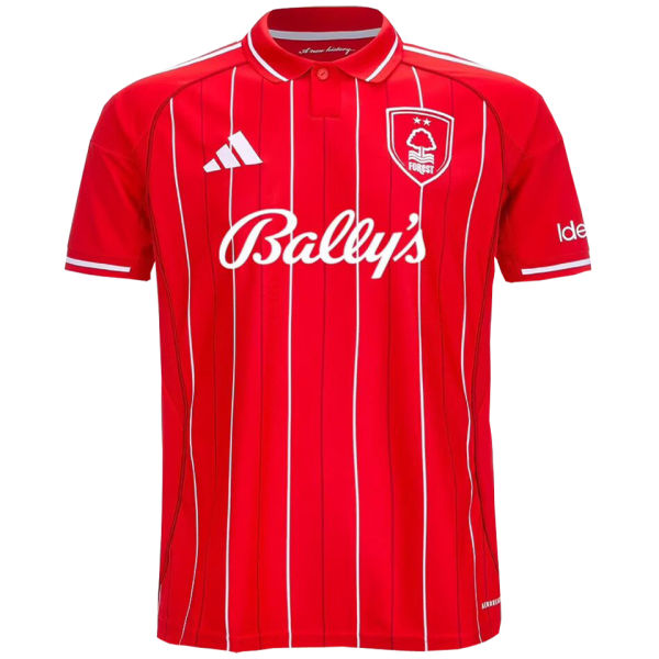 2025/26 Nottingham Forest Home Red Fans Soccer Jersey 有胸前广告