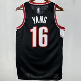 Trail Blazers YANG #16 Black NBA Jersey