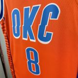 Thunder WILLIANS #8 Orange NBA Jersey