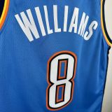 Thunder WILLIANS #8 Blue NBA Jersey