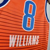 Thunder WILLIANS #8 Orange NBA Jersey
