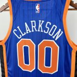 NY Knicks CLARKSON #00 Blue City Edition NBA Jersey
