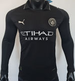 2025/26 Man City Away Black Player Version Long Sleeve Soccer Jersey
