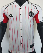 2025/26 River Plate White Baseball Player Version T-Shirt  硅胶版