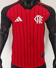 2025/26 Flamengo Red Baseball Player Version T-Shirt  硅胶版