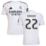 RÜDIGER #22 RM Home 1:1 Quality White Fans Soccer Jersey 2025/26（UCL Font) ★★