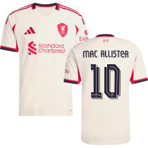 MAC ALLISTER #10 LFC 1:1 Away Fans Jersey 2025/26 (UCL Font 欧冠字体 ) ★★