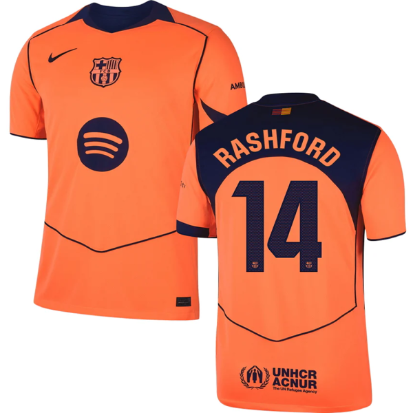 RASHFORD # 14 BA 1:1 Quality Third Fans Soccer Jersey 2025/26 (LaLiga Font 西甲字体 有号下广告) ★★