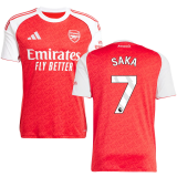 SAKA #7 ARS 1:1 Quality Home Red Fans Soccer Jersey 2025/26 (League (UCL Font 欧冠字体 ) ★★