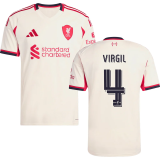 VIRGIL #4 LFC 1:1 Away Fans Jersey 2025/26 (UCL Font 欧冠字体 ) ★★