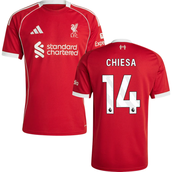 CHIESA #14 LFC 1:1 Home Red Fans Jersey 2025/26 (League Font 联赛字体 ) ★★